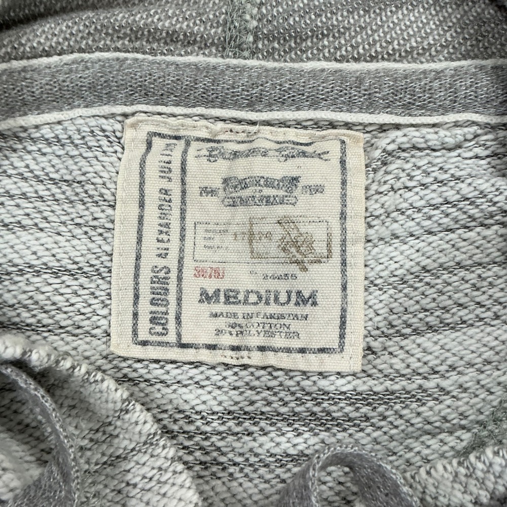 Colours Alexander Julian Mens Grey Space Dye Raglan Hoodie AH9H64WHT Medium - Picture 3 of 7
